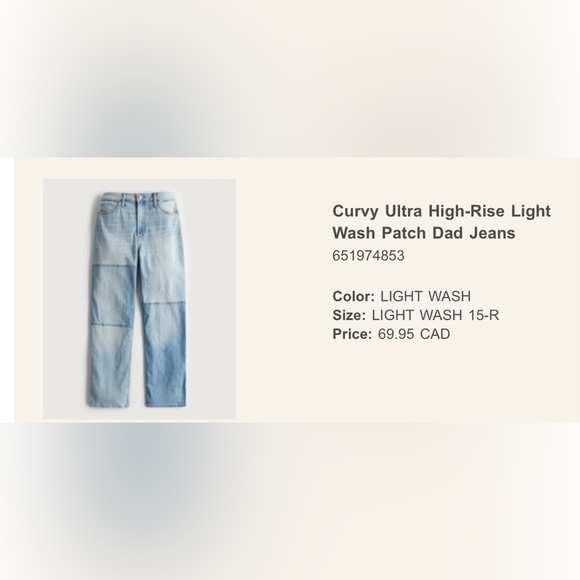 Ultra curvy holister jeans - Picture 1 of 4